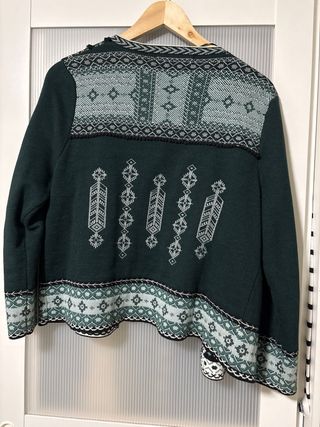 Chaqueta estilo étnico verde