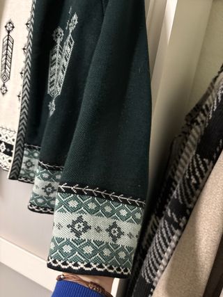 Chaqueta estilo étnico verde