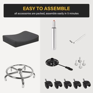 Taburete ajustable con reposapiés