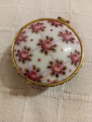 Joyero porcelana flores rosas