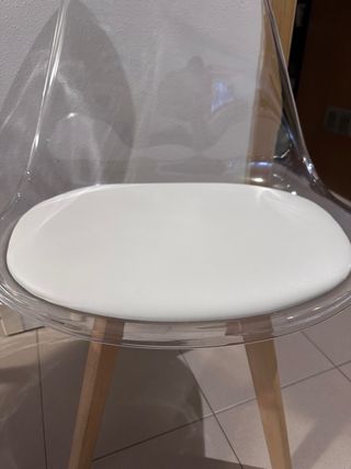 Juego de 2 Sillas Transparentes Comedor