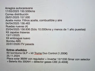 Autocaravana (muy mimada) capuchina con garaje