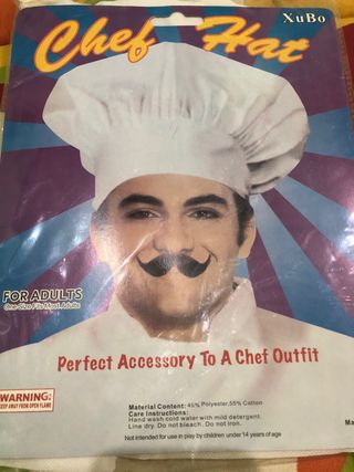 Gorro de Chef XuBo para Adultos Sin estrenar