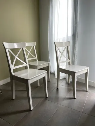 Juego 6 Sillas Rosentorp Ikea Blancas