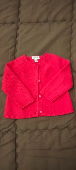Giacchetta cardigan bimba con cuori