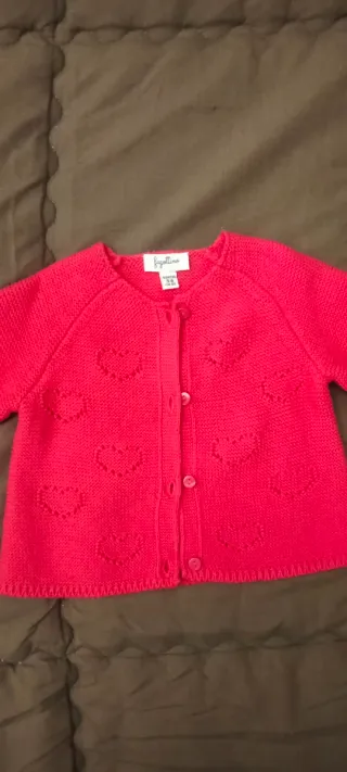 Giacchetta cardigan bimba con cuori