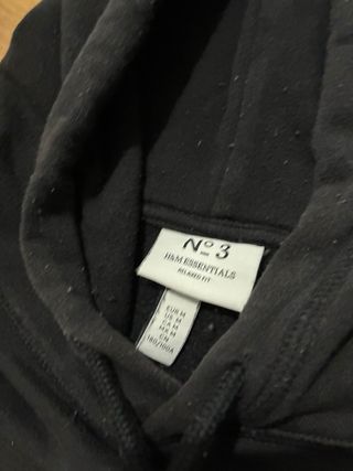 Sudadera H&M Negra con Capucha Talla M