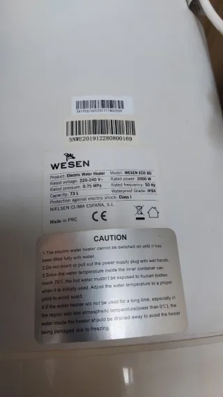 Termo eléctrico Wesen