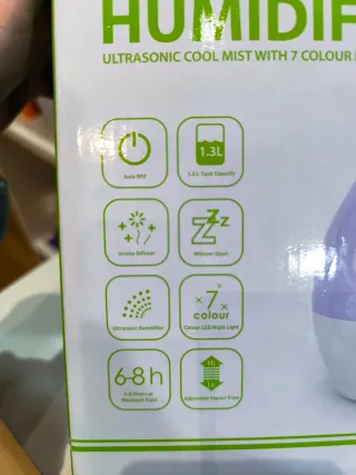 Humidificador 1 by one 1.3L 7 colores