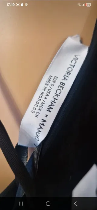 Vestido largo negro Victoria Beckham para Mango