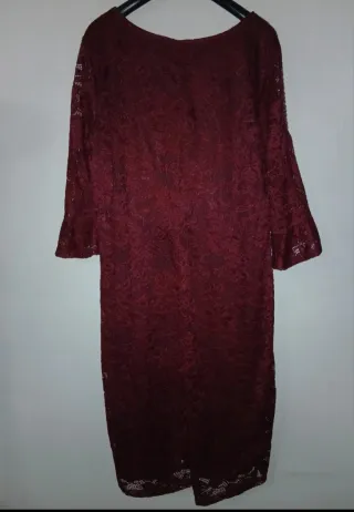 Vestido fiesta encaje talla XXXL rojo