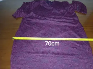 Vestido fiesta encaje talla XXXL rojo