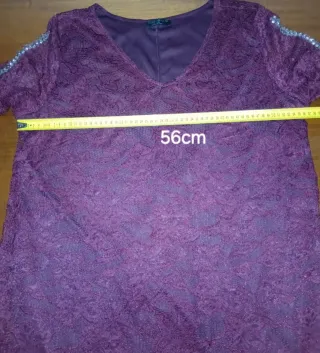 Vestido fiesta encaje talla XXXL rojo