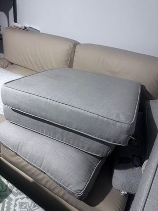 Sofá de jardín individual y  doble com sus cojines