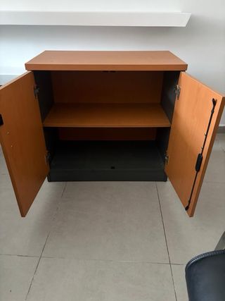 Armario oficina madera puertas batientes