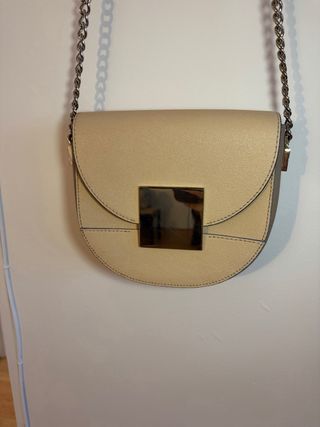 Bolso Purificación Garcia Beige y Dorado