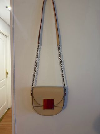 Bolso Purificación Garcia Beige y Dorado