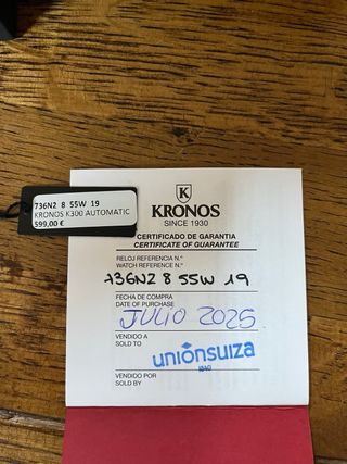 Reloj Kronos Automático K-300