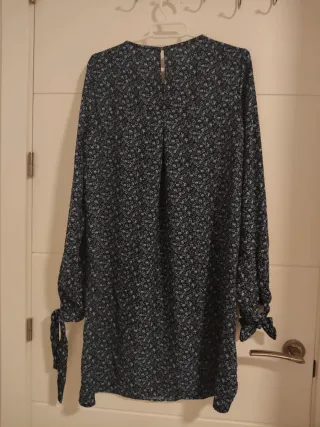 Vestido H&M estampado floral azul talla M