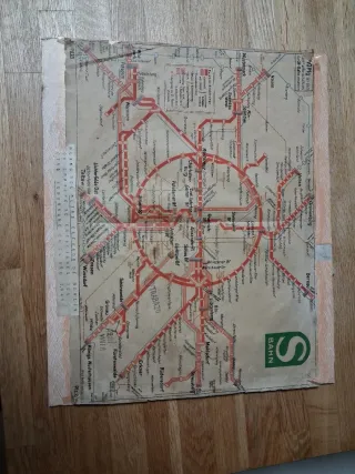 Mapa Metro Berlin de Alemania 1945 Original.