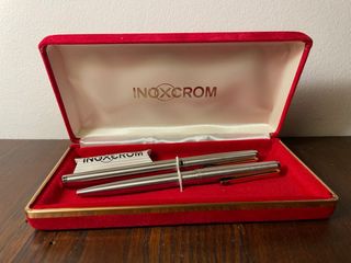 CONJUNTO BOLÍGRAFO Y PLUMA INOXCROM. A ESTRENAR