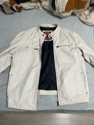 Chaqueta Jack & Jones Piel Blaca