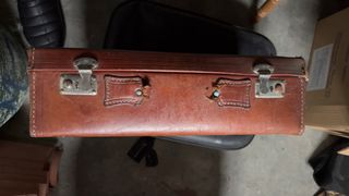 Maletas vintage antiguas de piel y lona