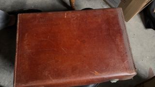 Maletas vintage antiguas de piel y lona