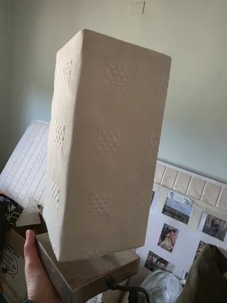 Lámpara de tela beige