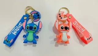 Llaveros Stitch Azul y Rosa
