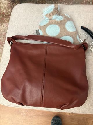 Bolso Biba Hobo Marrón Piel