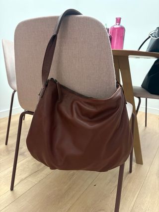 Bolso Biba Hobo Marrón Piel