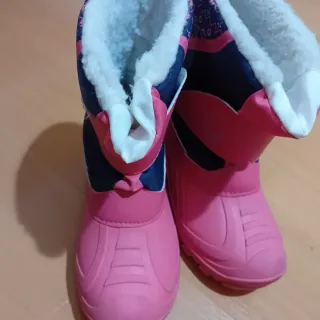 Botas de agua niña rosas y azules. Talla 30