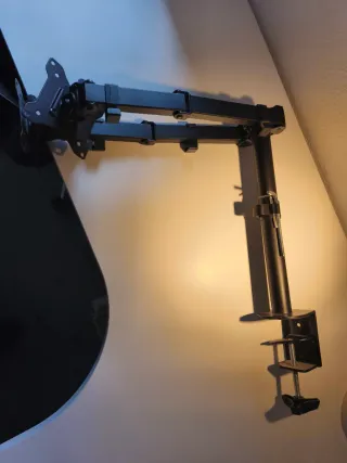 Doble Monitor con Lenovo Negro + soporte acero