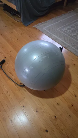 Pelota de gimnasia con cintas para brazos