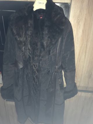 Cappotto scamosciato Derhy marrone taglia S