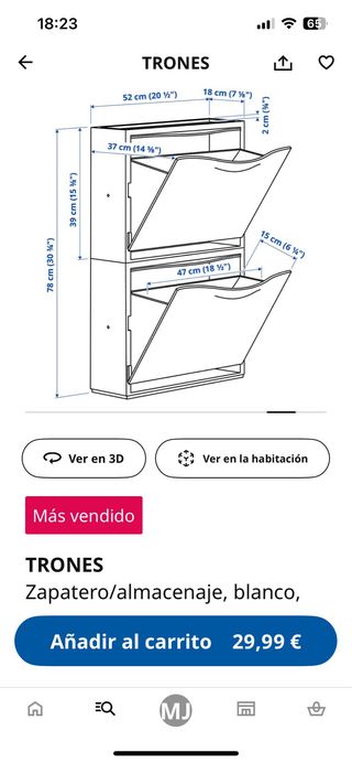 Zapateros Ikea blancos