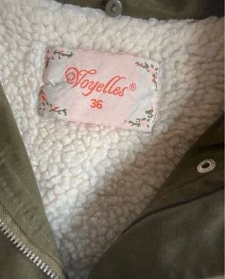 Abrigo borreguito verde militar Talla S