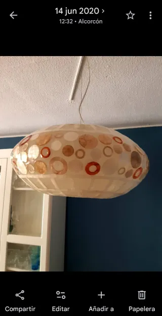 Lámpara de techo de nácar como nueva