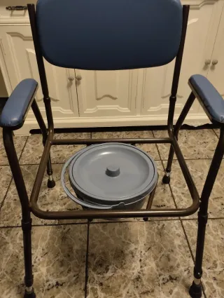 Silla WC Acolchada con Inodoro Portátil