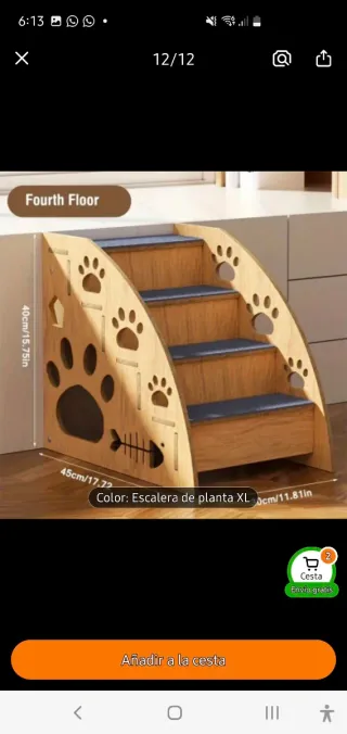 Escalera para perros/gatos.