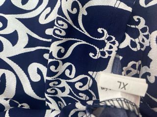 Blusa Talla XL Azul y Blanco