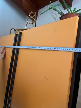 Armario Mueble Naranja Madera Mimbre