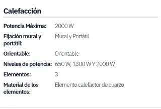CALEFACTOR EXTERIOR PARED ORIENTABLE