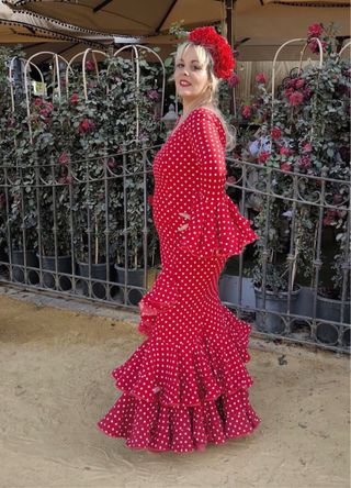 Vestido Flamenca Rojo Aires de Feria