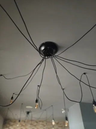 Lámpara Techo Colgante Negra