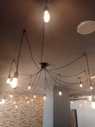 Lámpara Techo Colgante Negra