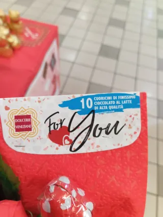 Bouquet Rose e Cuoricini Cioccolato