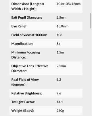 Binoculares Kowa 8x25