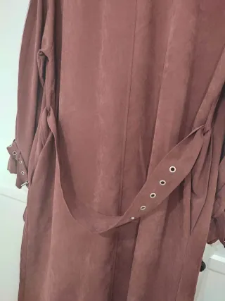 Abrigo largo burdeos